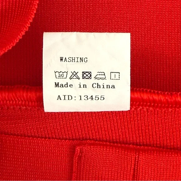 STYLE OF CB Red Midi Bodycon Dress w/ Maxi Length Tiered Fringe, Size XS - Picture 14 of 14